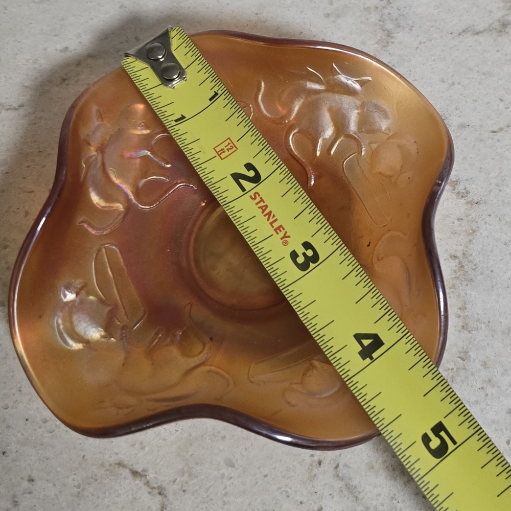 Vtg. Fenton Marigold Carnival Glass Kittens Four Sided Bowl - Picture 5 of 5